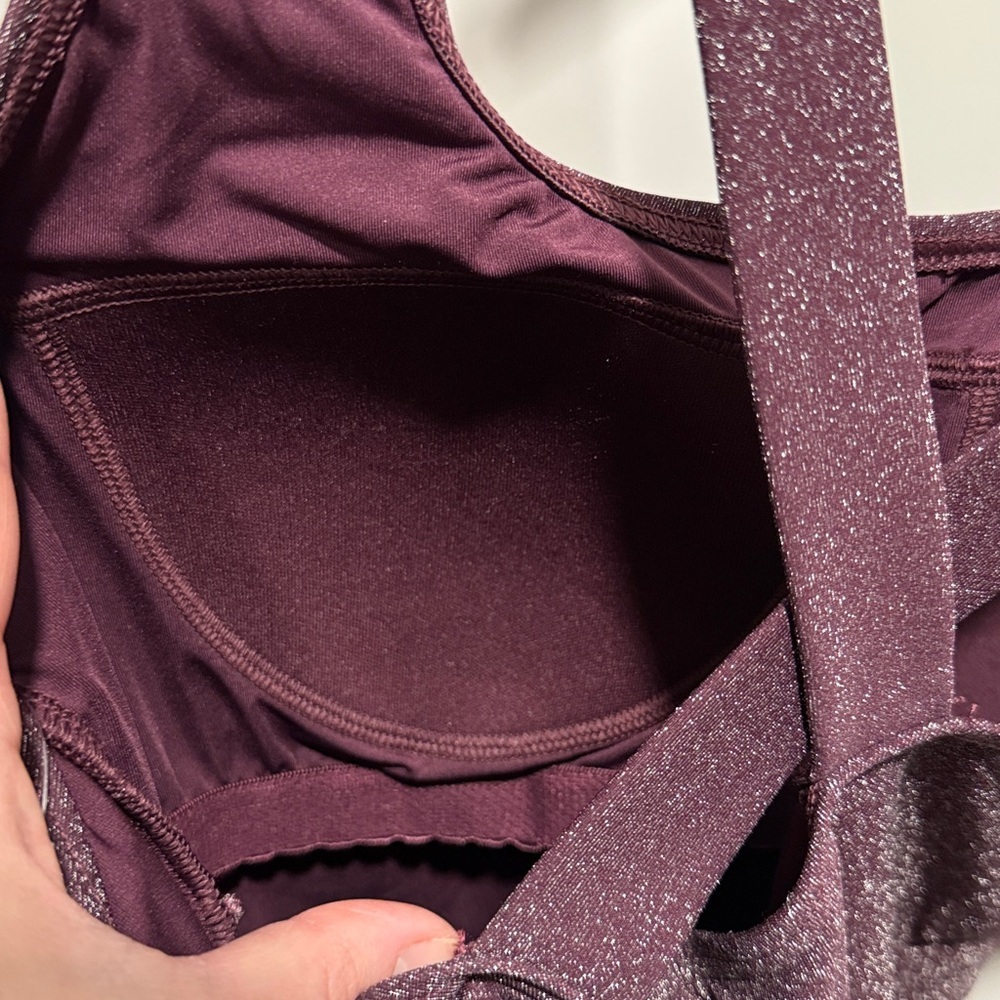 Lands End Tugless Shine X-Back One Piece Swimsuit Purple NWT Size 12 Petite - Picture 8 of 10